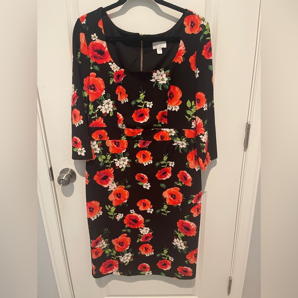 Bisou Bisou Vibrant Floral Long Sleeve Dress